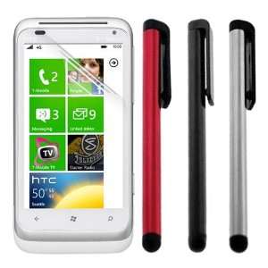   Red/Black/Silver Stylus Pen for HTC Radar 4G Windows Phone (T Mobile