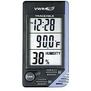 Control Company Thermometer with Clock and Humidity Monitor 4040 Vwr 