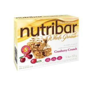  Nutribar Whole Grain Meal Replacement, Cranberry Crunch, 5 