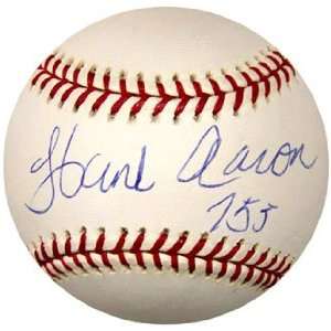  Hank Aaron Signed Baseball   with 753 Inscription 