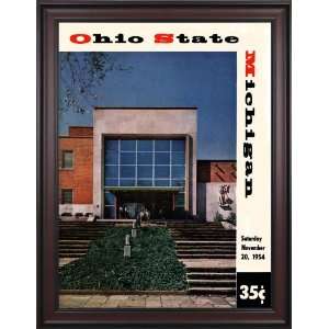 1954 Ohio State Buckeyes vs. Michigan Wolverines 36 x 48 Framed Canvas 