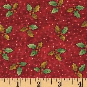  44 Wide The Great I Am Holly Red Fabric By The Yard 