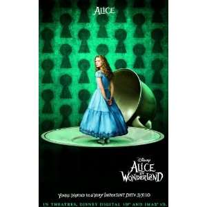   in Wonderland Movie Poster Mia Wasikowska As Alice