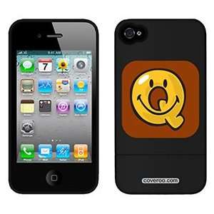  Smiley World Monogram Q on AT&T iPhone 4 Case by Coveroo 