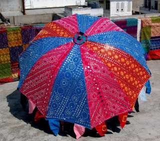 Big Garden Umbrella Hand Embroidery decor Art India  