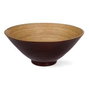  Bamboo and Lacquer. No Hot Foods or Liquids. Burgundy Bowl 