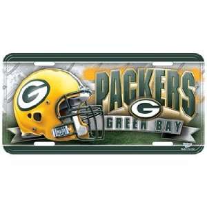 Green Bay Packers License Plate   Metal Deluxe Graphics  