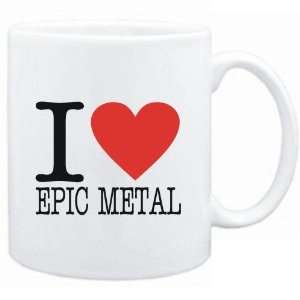  Mug White  I LOVE Epic Metal  Music