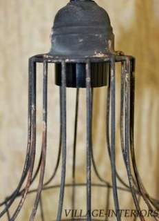 INDUSTRIAL BALLARD VINTAGE DESIGN METAL WIRE CAGE PENDANT LAMP 