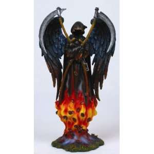  Winged Grim Reaper On Fire Figurine