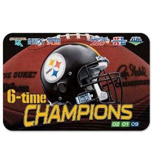  Pittsburgh Steelers 6 Time Super Bowl Champions 20x30 Mat 