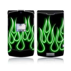  Green Neon Flames Design Protective Skin Decal Sticker for 