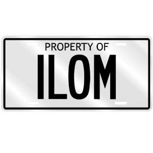  PROPERTY OF ILOM LICENSE PLATE SING NAME