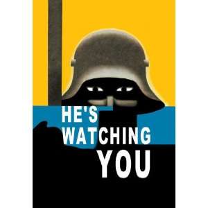  Hes Watching You 12x18 Giclee on canvas