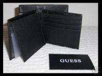 Mens Guess by Marciano BiFold Black Leather Wallet $40  