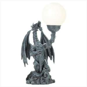  DRAGON WITH GLOBE TABLE LAMP Medieval DecorHome Decor 
