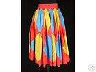 1960s American Indian Skirt Red Yellow Blue