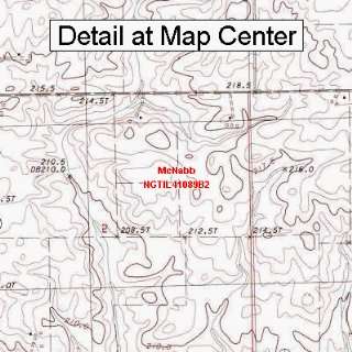 USGS Topographic Quadrangle Map   McNabb, Illinois (Folded/Waterproof)