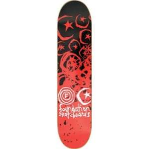  Foundation Infest Black/Red Skateboard Deck   7.3 Sports 
