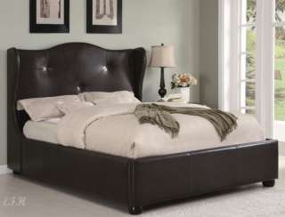 NEW OLIVER BROWN BYCAST LEATHER QUEEN SIZE WING BED  