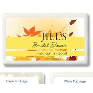  Wedding Favors Yellow Falling Leaves Design Personalized 