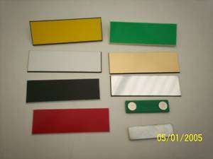 1O MAGNETIC BLANK, NAME PIN, BADGE, CHOICE COLORS, 1X3  