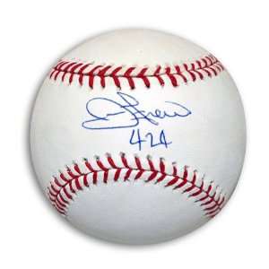   John Franco Autographed MLB Baseball Inscribed 424