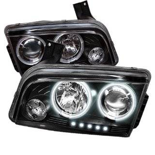  LightWurkz Dodge Charger Headlight White LED Angel Eyes 