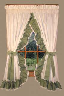Madelyn Ruffled Priscilla Country Curtains Lace Edging  