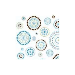  Classic Blue Circle Dot Fabric Arts, Crafts & Sewing
