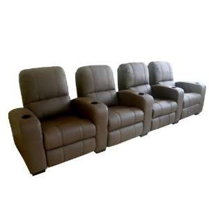  Wholesale Interiors Set of Four Leather Home Theater Seats 