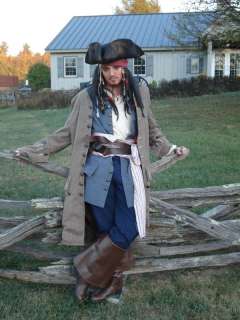 exact Pirate VEST JACK SPARROW Halloween Fancy Costume  