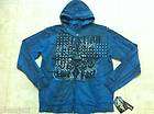 AFFLICTION_FLEUR DE LIS SKULL ON CROSS_Zip Up Hoodie NWT sz. XLarge