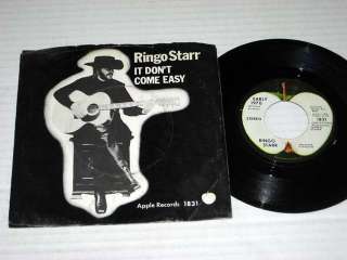 45RPM W/PIC SLEEVE Ringo Starr DONT COME EASY VG++/NM   