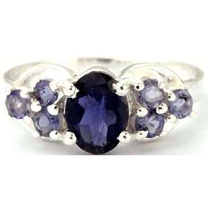  Faceted Iolite Ring   Sterling Silver 