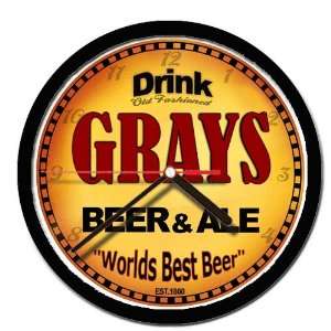  GRAYS beer and ale cerveza wall clock 