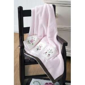  Kids Line Julia Boa Blanket, Pink/Maroon Baby