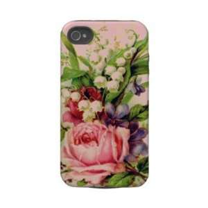  Vintage Floral Spray iPhone 4 Tough Case Cell Phones 