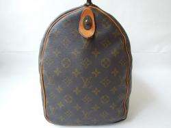   LV Louis Vuitton Monogram Canvas Leather Keepall 45 Travel bag Luggage