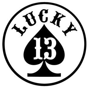 Lucky 13 Spade Vinyl Sticker Decal JDM   Choose Size & Color  