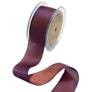   Inch Wide Ribbon, Burgundy and White Iridescent Arts, Crafts & Sewing