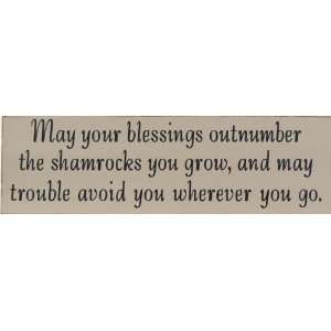  Blessings and Shamrocks   Irish Sign 