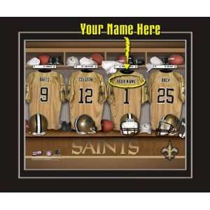  New Orleans Saints Customized Locker Room 12x15 Matted 