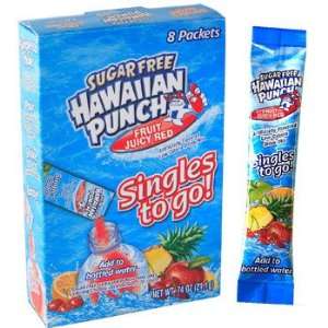  Sugar Free Hawaiian Punch Fruit Juicy Red Singles to Go 8 
