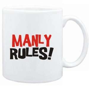  Mug White  Manly rules  Male Names
