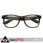   Frame Clear Lens Wayfers Glasses Nerd Geek Eyewear (Tortoise Shell