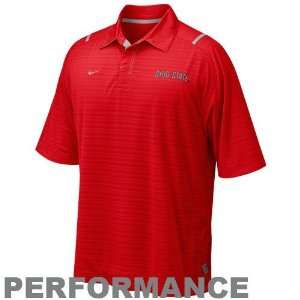   Buckeyes Scarlet Conference Corner Performance Polo