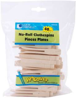 Loew Cornell Wood No Roll Clothespins 3 3/4   40/Pkg  