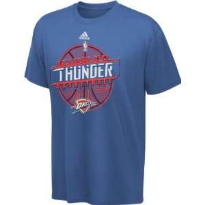  Oklahoma City Thunder Blue Youth adidas Sketch T Shirt 