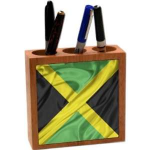  Rikki KnightTM Jamaica Flag 5 Inch Tile Maple Finished 